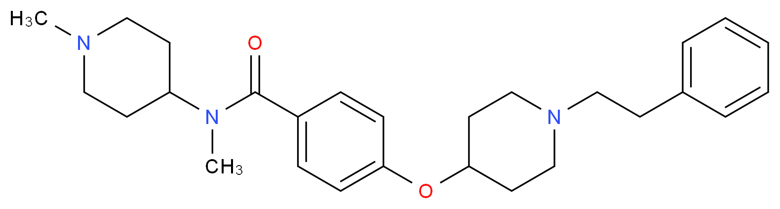 N-methyl-N-(1-methyl-4-piperidinyl)-4-{[1-(2-phenylethyl)-4-piperidinyl]oxy}benzamide_Molecular_structure_CAS_)