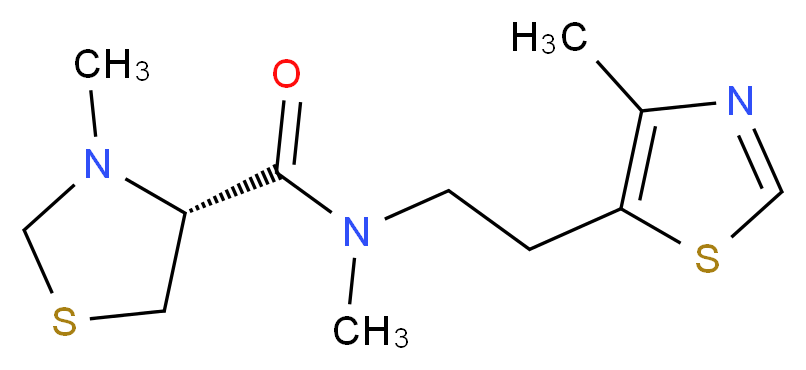 (4R)-N,3-dimethyl-N-[2-(4-methyl-1,3-thiazol-5-yl)ethyl]-1,3-thiazolidine-4-carboxamide_Molecular_structure_CAS_)
