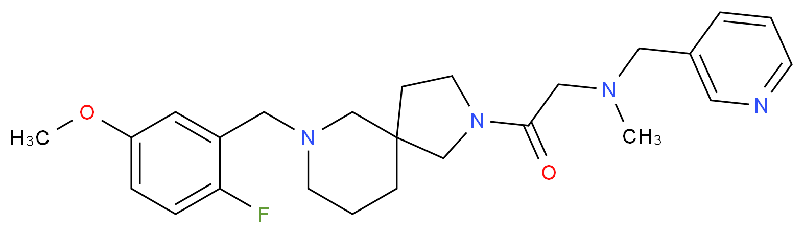 2-[7-(2-fluoro-5-methoxybenzyl)-2,7-diazaspiro[4.5]dec-2-yl]-N-methyl-2-oxo-N-(3-pyridinylmethyl)ethanamine_Molecular_structure_CAS_)