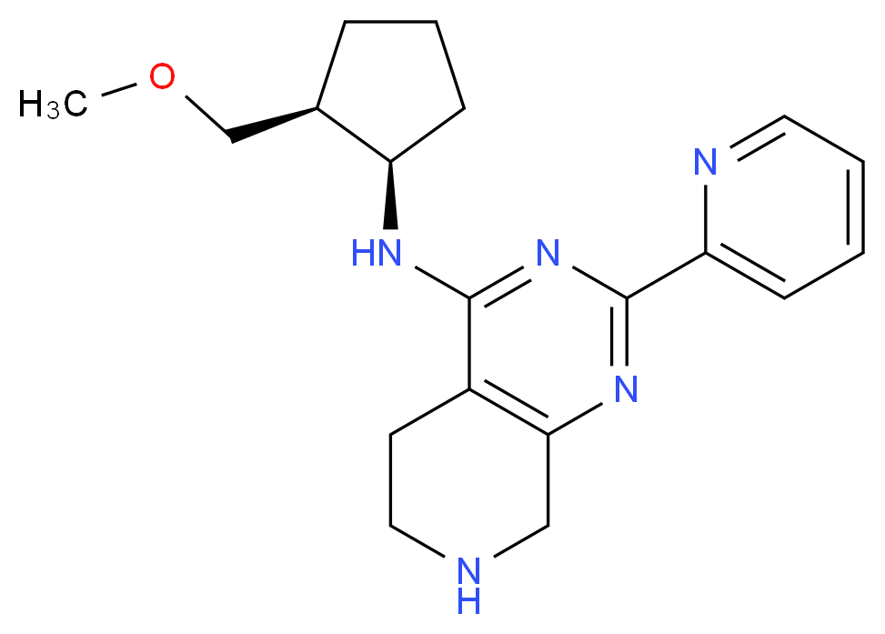 N-[(1R*,2S*)-2-(methoxymethyl)cyclopentyl]-2-pyridin-2-yl-5,6,7,8-tetrahydropyrido[3,4-d]pyrimidin-4-amine_Molecular_structure_CAS_)