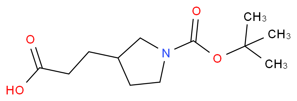 3-(1-(tert-butoxycarbonyl)pyrrolidin-3-yl)propanoic acid_Molecular_structure_CAS_885271-17-0)