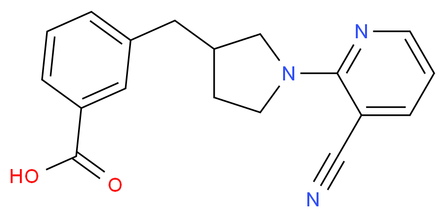 3-{[1-(3-cyanopyridin-2-yl)pyrrolidin-3-yl]methyl}benzoic acid_Molecular_structure_CAS_)
