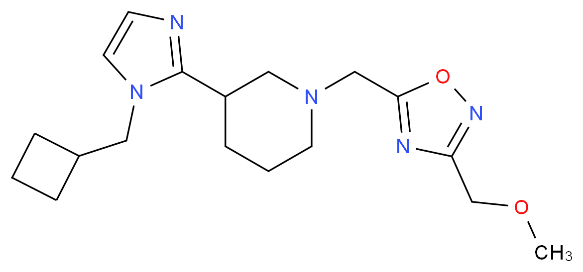 3-[1-(cyclobutylmethyl)-1H-imidazol-2-yl]-1-{[3-(methoxymethyl)-1,2,4-oxadiazol-5-yl]methyl}piperidine_Molecular_structure_CAS_)