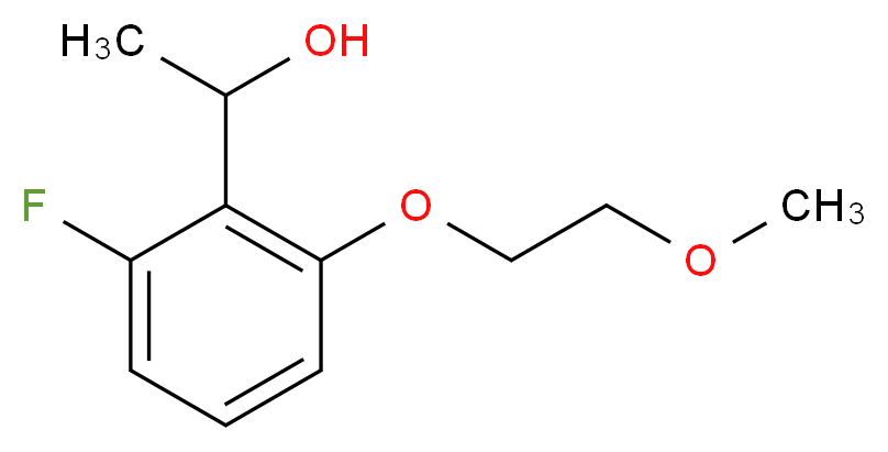 1-[2-fluoro-6-(2-methoxyethoxy)phenyl]ethan-1-ol_Molecular_structure_CAS_)
