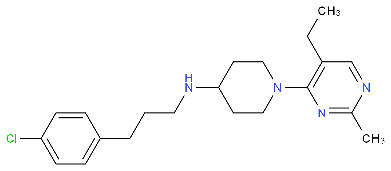 N-[3-(4-chlorophenyl)propyl]-1-(5-ethyl-2-methylpyrimidin-4-yl)piperidin-4-amine_Molecular_structure_CAS_)
