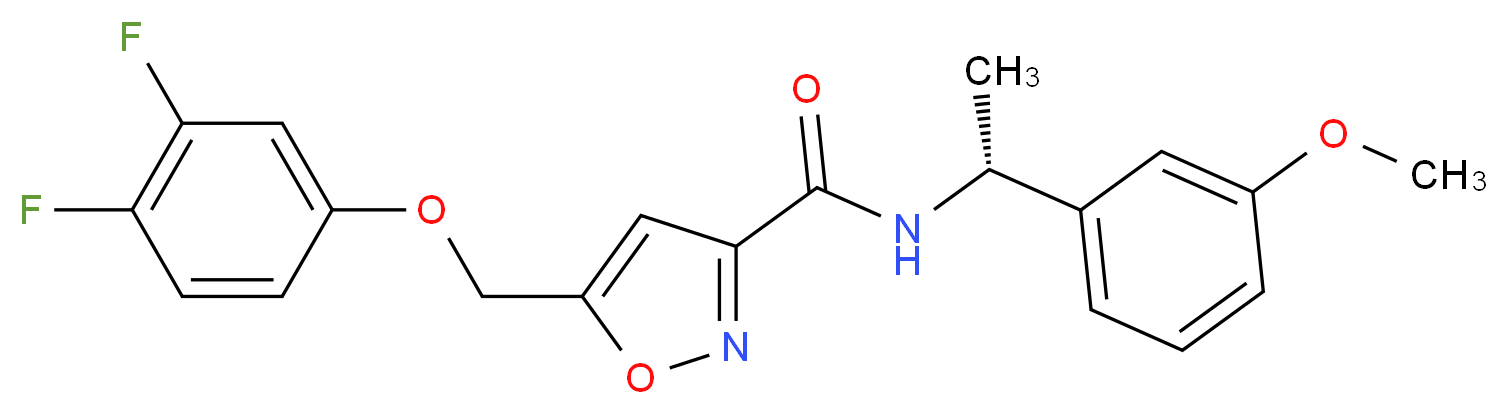 5-[(3,4-difluorophenoxy)methyl]-N-[(1R)-1-(3-methoxyphenyl)ethyl]-3-isoxazolecarboxamide_Molecular_structure_CAS_)