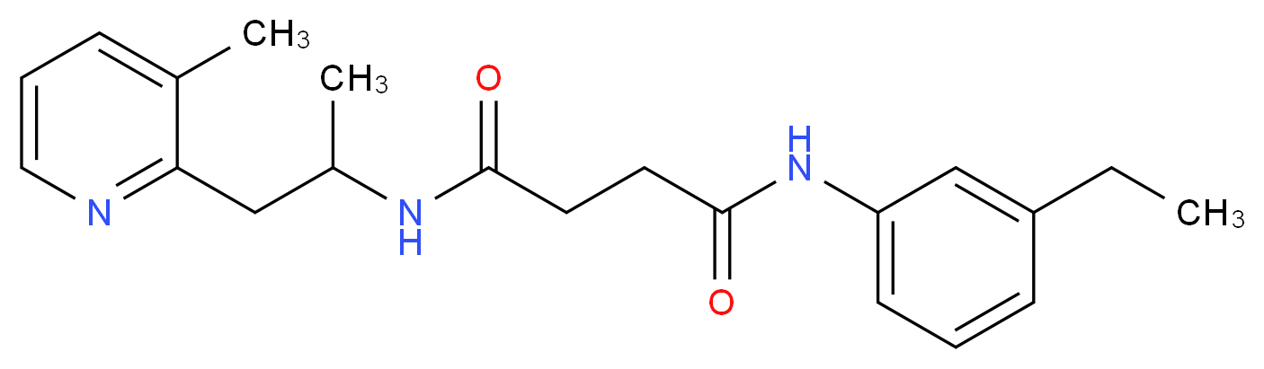 N-(3-ethylphenyl)-N'-[1-methyl-2-(3-methylpyridin-2-yl)ethyl]succinamide_Molecular_structure_CAS_)