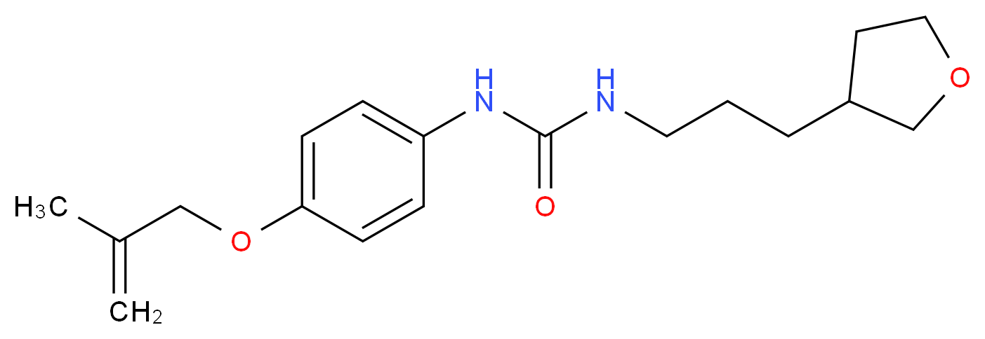 N-{4-[(2-methylprop-2-en-1-yl)oxy]phenyl}-N'-[3-(tetrahydrofuran-3-yl)propyl]urea_Molecular_structure_CAS_)