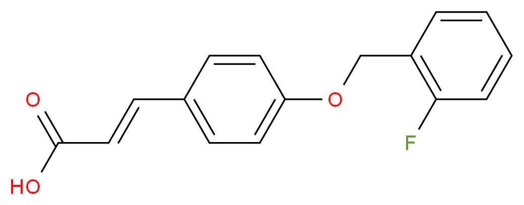 (2E)-3-{4-[(2-fluorobenzyl)oxy]phenyl}acrylic acid_Molecular_structure_CAS_423754-20-5)