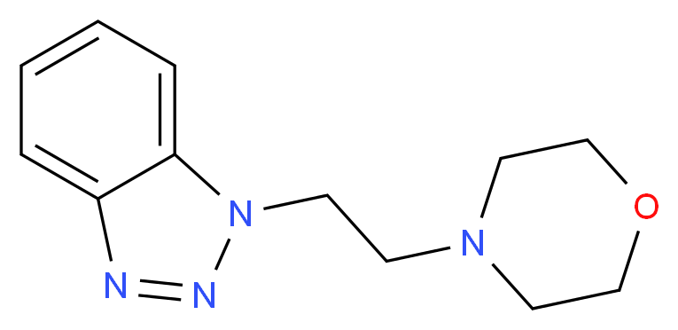 [1-(4-Morpholinyl)ethyl]benzotriazole, mixture of Bt1 and Bt2 isomers_Molecular_structure_CAS_127865-14-9)