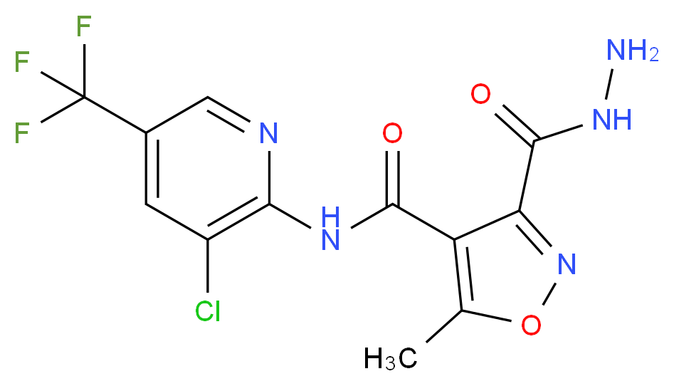 N-[3-Chloro-5-(trifluoromethyl)-2-pyridinyl]-3-(hy drazinocarbonyl)-5-methyl-4-isoxazolecarboxamide_Molecular_structure_CAS_)