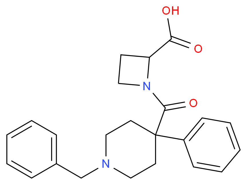 1-[(1-benzyl-4-phenyl-4-piperidinyl)carbonyl]-2-azetidinecarboxylic acid_Molecular_structure_CAS_)