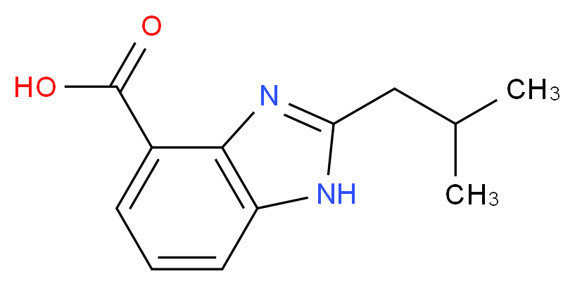 2-(2-methylpropyl)-1H-1,3-benzodiazole-4-carboxylic acid_Molecular_structure_CAS_)