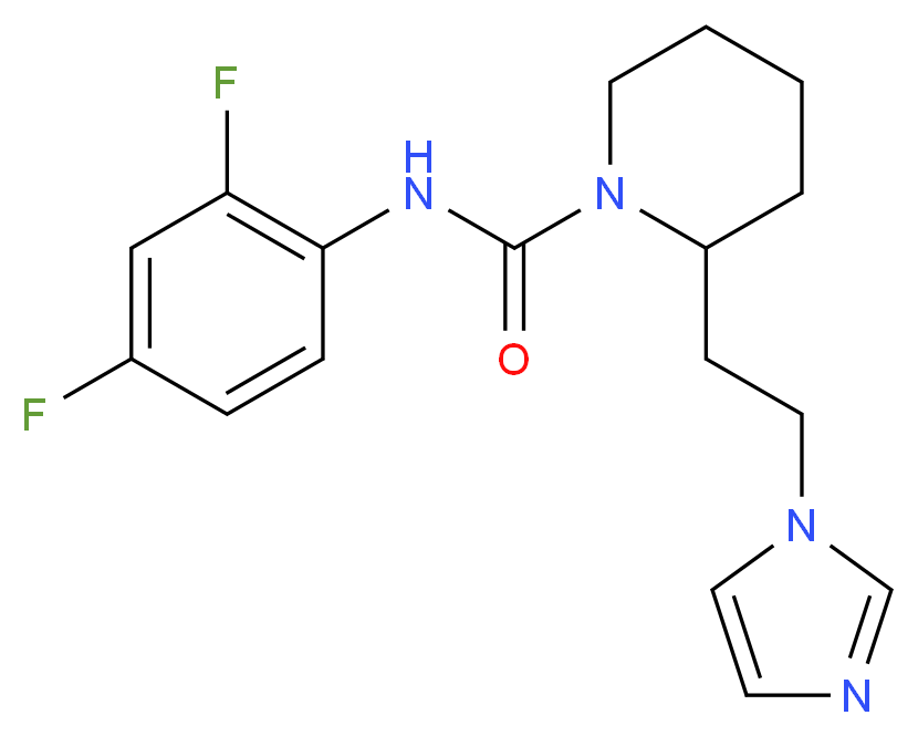 N-(2,4-difluorophenyl)-2-[2-(1H-imidazol-1-yl)ethyl]-1-piperidinecarboxamide_Molecular_structure_CAS_)