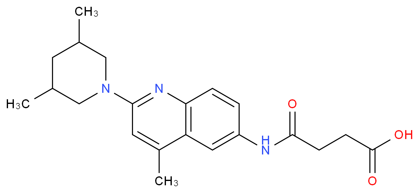 4-{[2-(3,5-Dimethylpiperidin-1-yl)-4-methyl-quinolin-6-yl]amino}-4-oxobutanoic acid_Molecular_structure_CAS_)