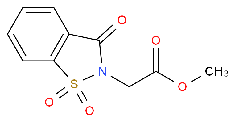 3-Oxo-1,2-benzoisothiazoline-2-acetic Acid Methyl Ester 1,1-Dioxide(Piroxicam Impurity D)_Molecular_structure_CAS_6639-62-9)
