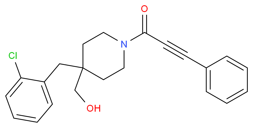 [4-(2-chlorobenzyl)-1-(3-phenyl-2-propynoyl)-4-piperidinyl]methanol_Molecular_structure_CAS_)