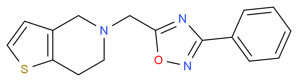 5-[(3-phenyl-1,2,4-oxadiazol-5-yl)methyl]-4,5,6,7-tetrahydrothieno[3,2-c]pyridine_Molecular_structure_CAS_)