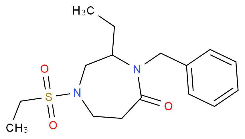 4-benzyl-3-ethyl-1-(ethylsulfonyl)-1,4-diazepan-5-one_Molecular_structure_CAS_)