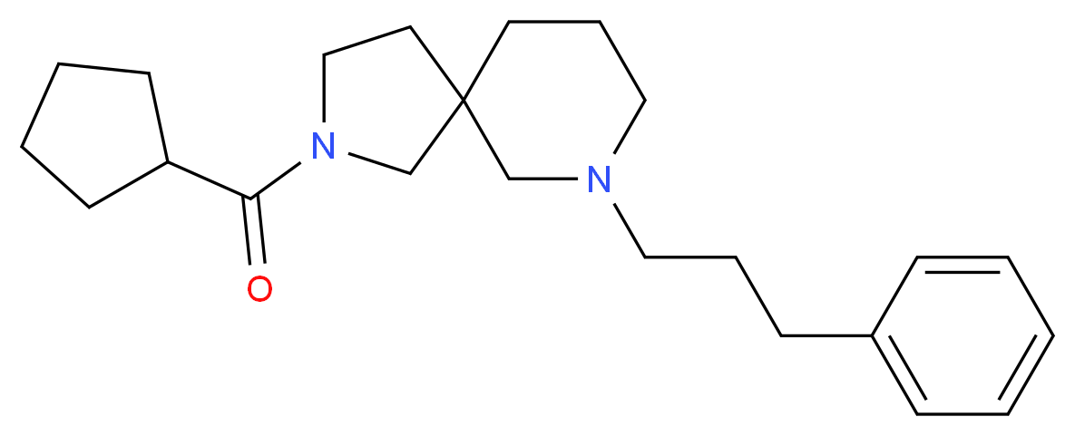 2-(cyclopentylcarbonyl)-7-(3-phenylpropyl)-2,7-diazaspiro[4.5]decane_Molecular_structure_CAS_)