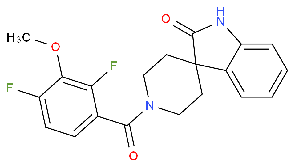 1'-(2,4-difluoro-3-methoxybenzoyl)spiro[indole-3,4'-piperidin]-2(1H)-one_Molecular_structure_CAS_)