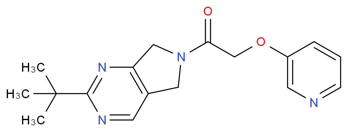 2-tert-butyl-6-[(pyridin-3-yloxy)acetyl]-6,7-dihydro-5H-pyrrolo[3,4-d]pyrimidine_Molecular_structure_CAS_)