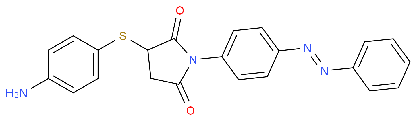 3-[(4-Aminophenyl)thio]-1-{4-[(E)-phenyldiazenyl]-phenyl}pyrrolidine-2,5-dione_Molecular_structure_CAS_)
