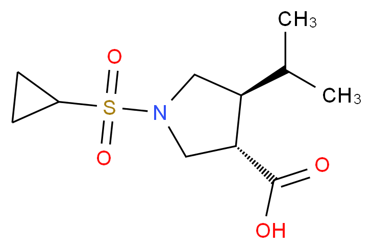 (3S*,4S*)-1-(cyclopropylsulfonyl)-4-isopropyl-3-pyrrolidinecarboxylic acid_Molecular_structure_CAS_)