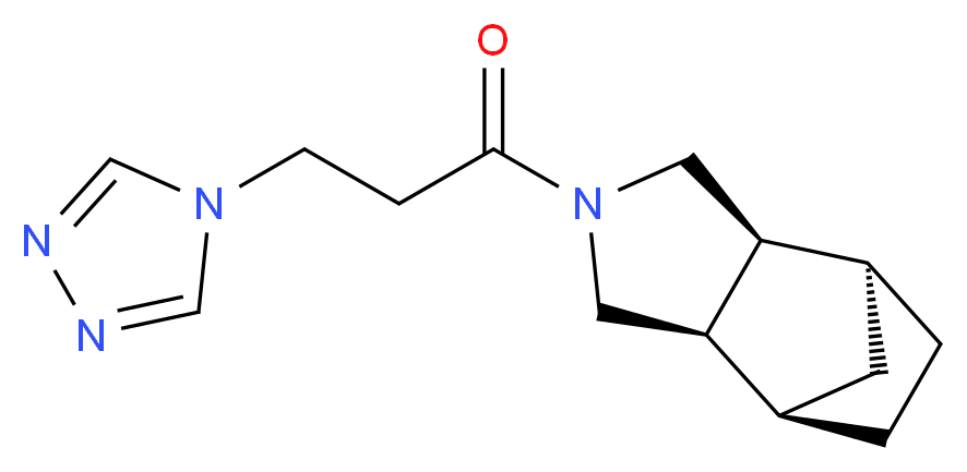 (1R*,2R*,6S*,7S*)-4-[3-(4H-1,2,4-triazol-4-yl)propanoyl]-4-azatricyclo[5.2.1.0~2,6~]decane_Molecular_structure_CAS_)