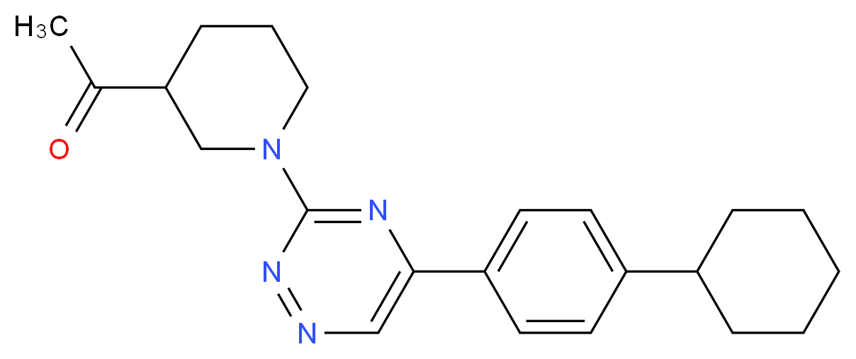 1-{1-[5-(4-cyclohexylphenyl)-1,2,4-triazin-3-yl]-3-piperidinyl}ethanone_Molecular_structure_CAS_)
