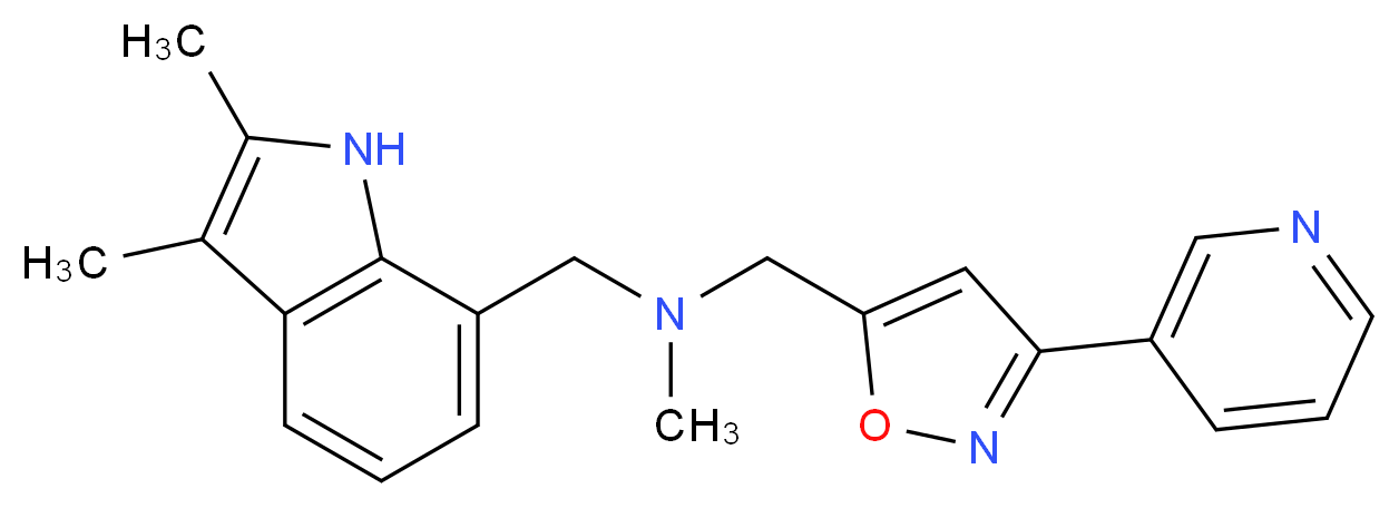 1-(2,3-dimethyl-1H-indol-7-yl)-N-methyl-N-[(3-pyridin-3-ylisoxazol-5-yl)methyl]methanamine_Molecular_structure_CAS_)