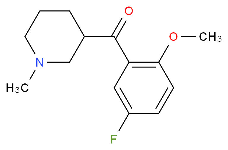 (5-fluoro-2-methoxyphenyl)(1-methyl-3-piperidinyl)methanone_Molecular_structure_CAS_)