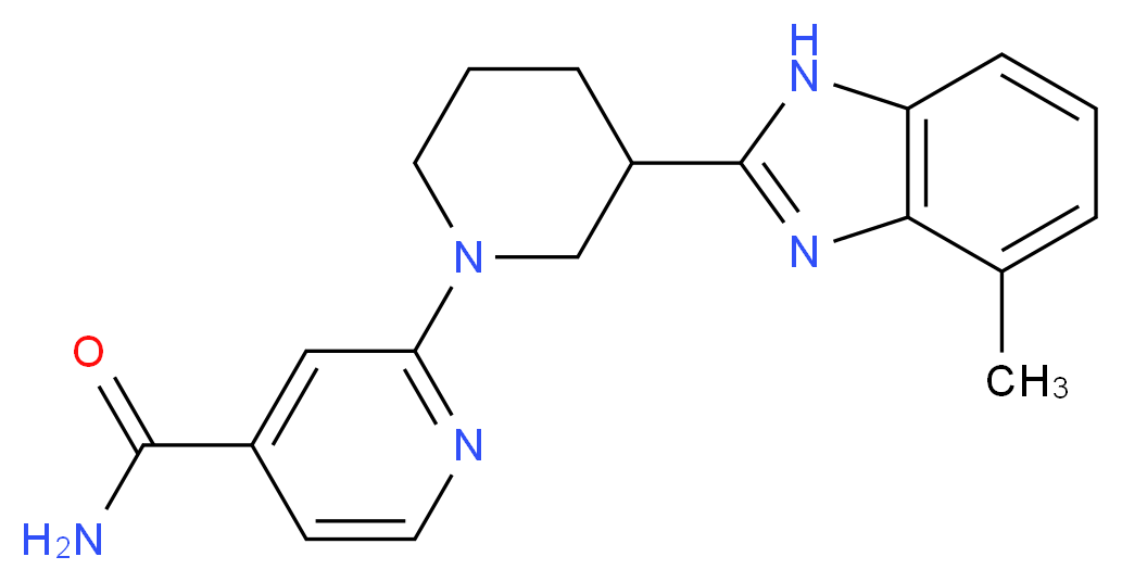 2-[3-(4-methyl-1H-benzimidazol-2-yl)-1-piperidinyl]isonicotinamide_Molecular_structure_CAS_)