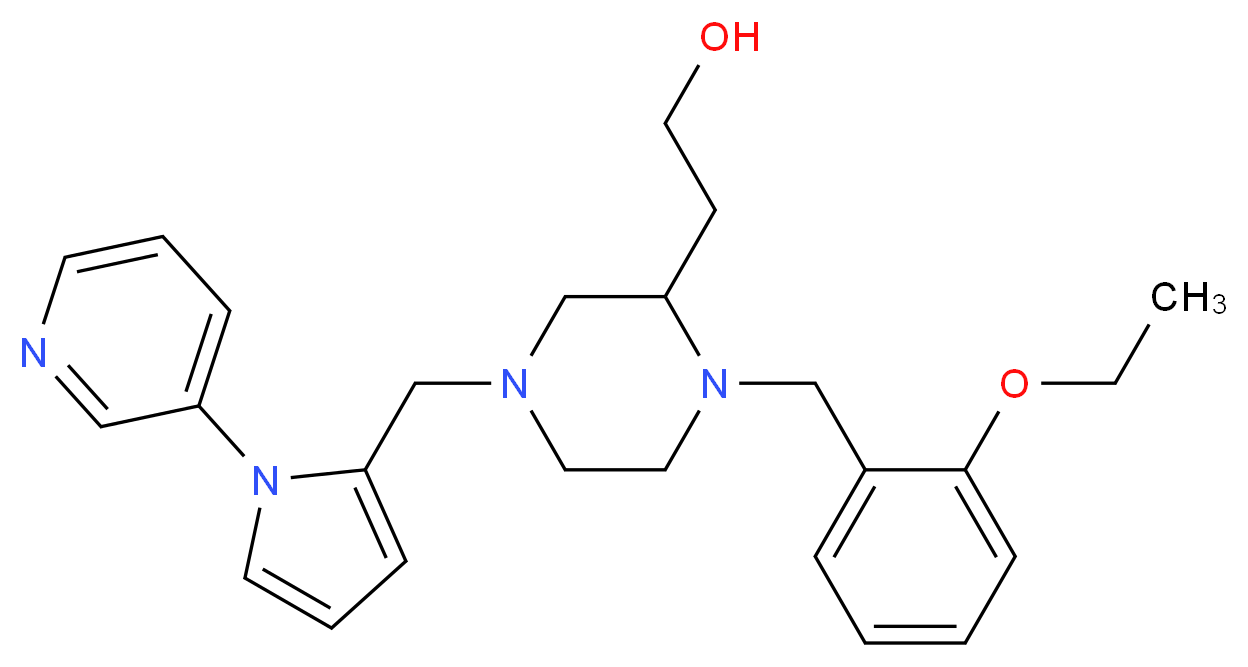 2-(1-(2-ethoxybenzyl)-4-{[1-(3-pyridinyl)-1H-pyrrol-2-yl]methyl}-2-piperazinyl)ethanol_Molecular_structure_CAS_)