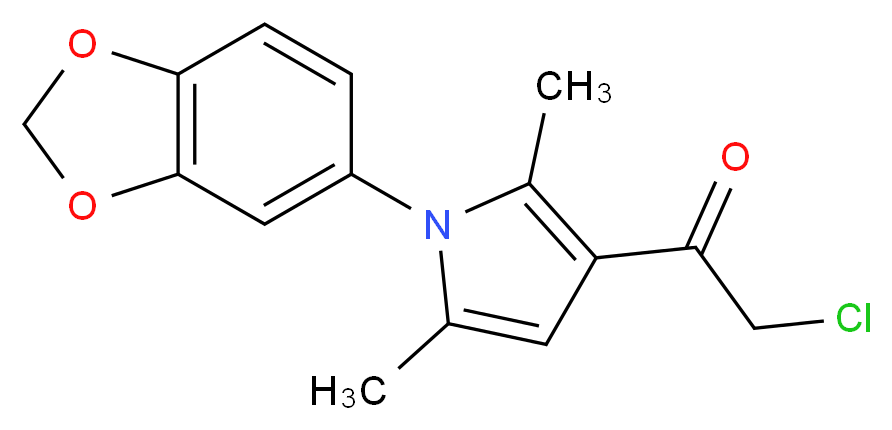1-[1-(1,3-benzodioxol-5-yl)-2,5-dimethyl-1H-pyrrol-3-yl]-2-chloroethanone_Molecular_structure_CAS_)