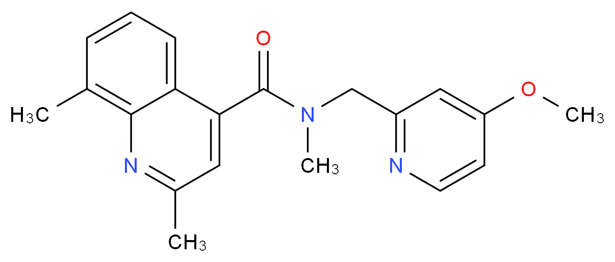 N-[(4-methoxypyridin-2-yl)methyl]-N,2,8-trimethylquinoline-4-carboxamide_Molecular_structure_CAS_)
