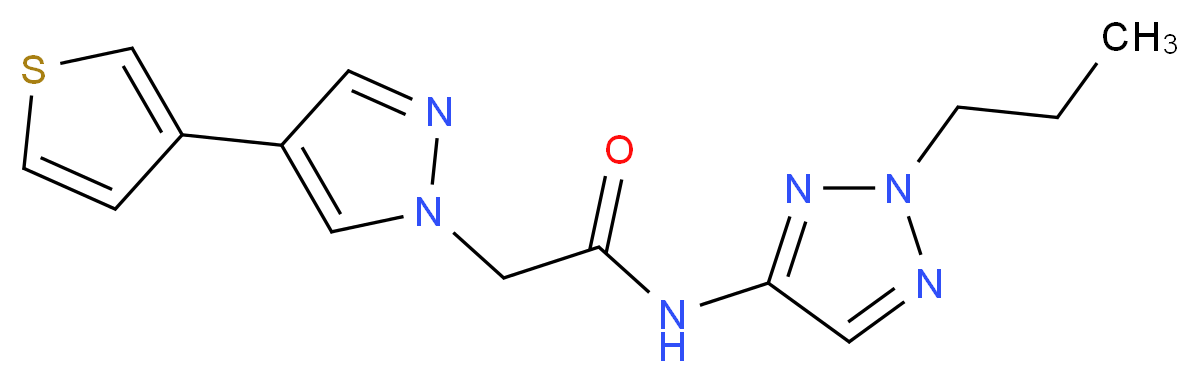 N-(2-propyl-2H-1,2,3-triazol-4-yl)-2-[4-(3-thienyl)-1H-pyrazol-1-yl]acetamide_Molecular_structure_CAS_)