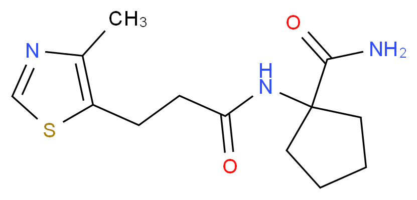 1-{[3-(4-methyl-1,3-thiazol-5-yl)propanoyl]amino}cyclopentanecarboxamide_Molecular_structure_CAS_)