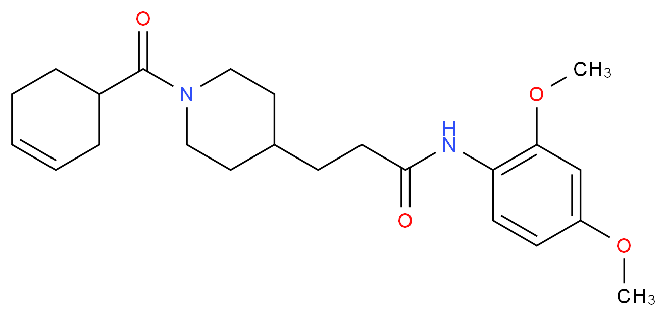 3-[1-(3-cyclohexen-1-ylcarbonyl)-4-piperidinyl]-N-(2,4-dimethoxyphenyl)propanamide_Molecular_structure_CAS_)
