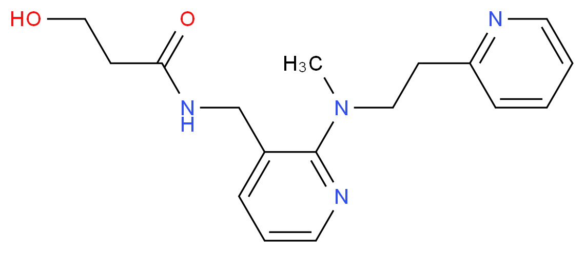3-hydroxy-N-({2-[methyl(2-pyridin-2-ylethyl)amino]pyridin-3-yl}methyl)propanamide_Molecular_structure_CAS_)