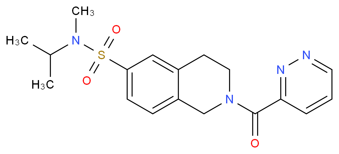N-isopropyl-N-methyl-2-(pyridazin-3-ylcarbonyl)-1,2,3,4-tetrahydroisoquinoline-6-sulfonamide_Molecular_structure_CAS_)