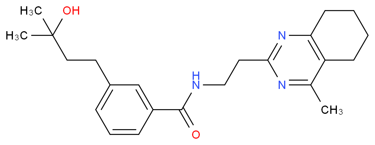 3-(3-hydroxy-3-methylbutyl)-N-[2-(4-methyl-5,6,7,8-tetrahydro-2-quinazolinyl)ethyl]benzamide_Molecular_structure_CAS_)