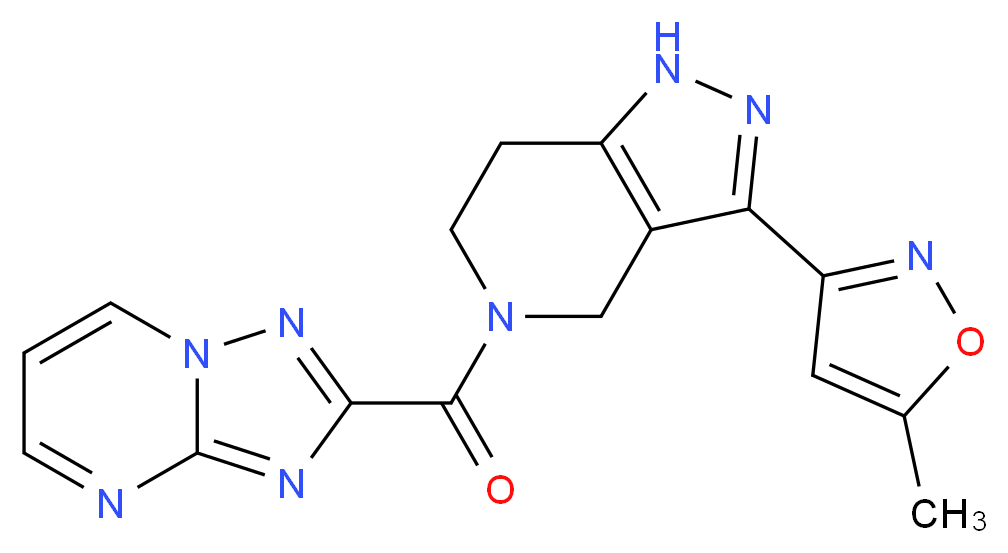 2-{[3-(5-methylisoxazol-3-yl)-1,4,6,7-tetrahydro-5H-pyrazolo[4,3-c]pyridin-5-yl]carbonyl}[1,2,4]triazolo[1,5-a]pyrimidine_Molecular_structure_CAS_)