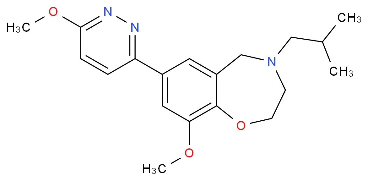 4-isobutyl-9-methoxy-7-(6-methoxy-3-pyridazinyl)-2,3,4,5-tetrahydro-1,4-benzoxazepine_Molecular_structure_CAS_)