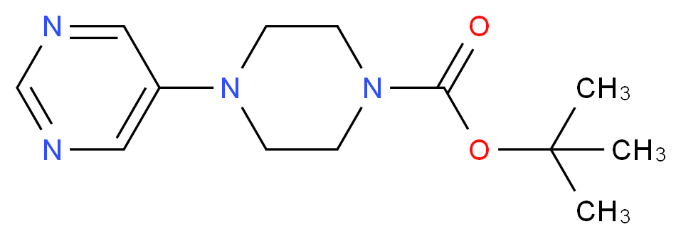 tert-Butyl 4-(pyrimidin-5-yl)piperazine-1-carboxylate_Molecular_structure_CAS_634468-96-5)