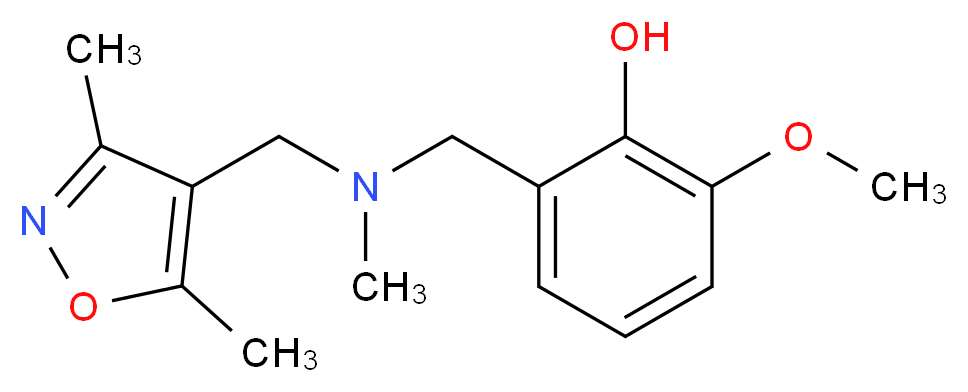 2-{[[(3,5-dimethylisoxazol-4-yl)methyl](methyl)amino]methyl}-6-methoxyphenol_Molecular_structure_CAS_)