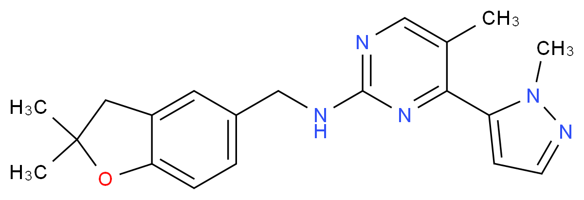 N-[(2,2-dimethyl-2,3-dihydro-1-benzofuran-5-yl)methyl]-5-methyl-4-(1-methyl-1H-pyrazol-5-yl)pyrimidin-2-amine_Molecular_structure_CAS_)