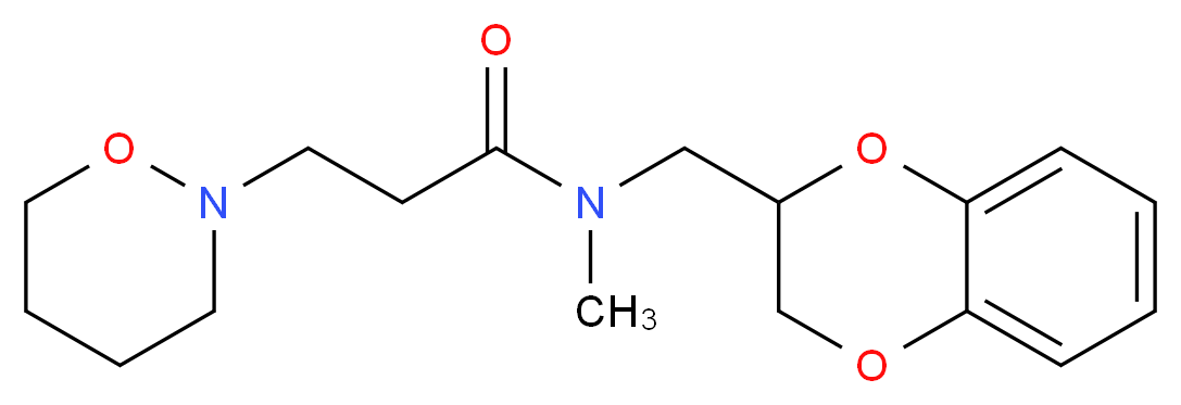 N-(2,3-dihydro-1,4-benzodioxin-2-ylmethyl)-N-methyl-3-(1,2-oxazinan-2-yl)propanamide_Molecular_structure_CAS_)