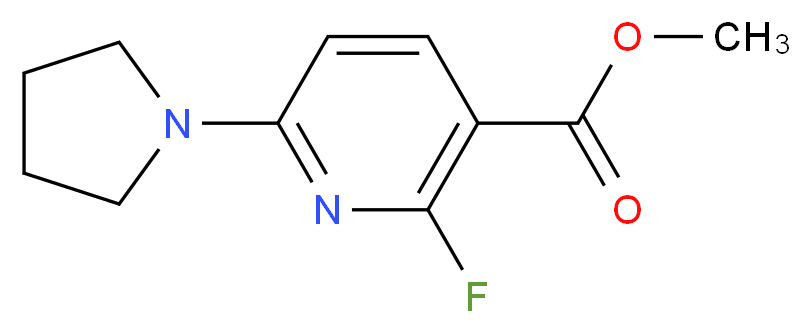Methyl 2-fluoro-6-(pyrrolidin-1-yl)nicotinate_Molecular_structure_CAS_)