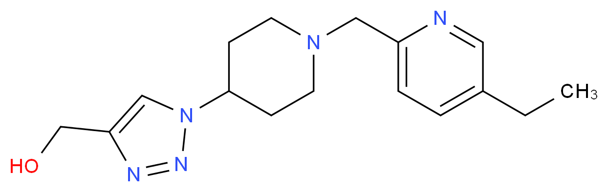 (1-{1-[(5-ethyl-2-pyridinyl)methyl]-4-piperidinyl}-1H-1,2,3-triazol-4-yl)methanol_Molecular_structure_CAS_)